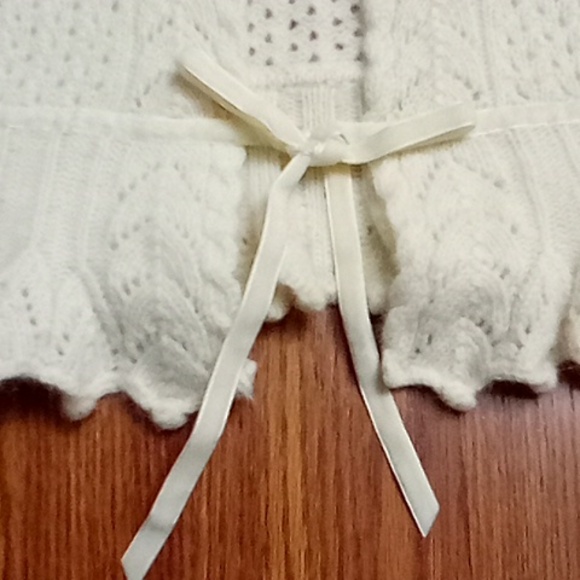 Loft extra small lamb wool Angora women's top cardigan crochet - Picture 5 of 9